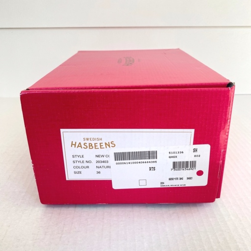 NEW Swedish Hasbeens New Covered Sandal Clog Nature 36 - Picture 12 of 15